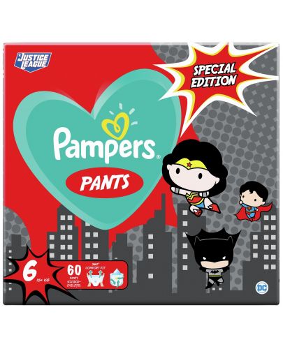 Пелени гащи Pampers Pants Warner Bros 6, 60 броя - 1