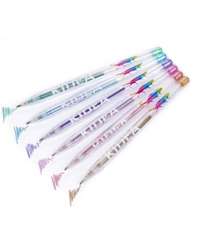  Перлени гел химикалки Kidea - 6 цвята - 2