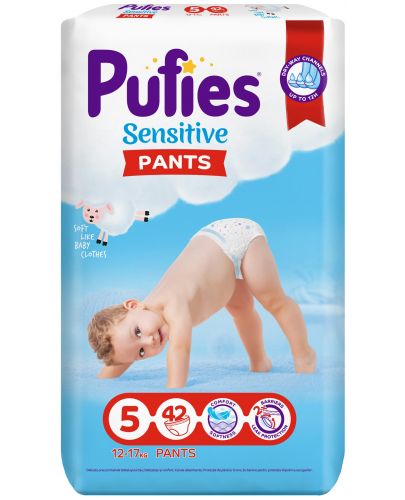 Пелени гащи Pufies Pants Sensitive 5, 42 броя - 1