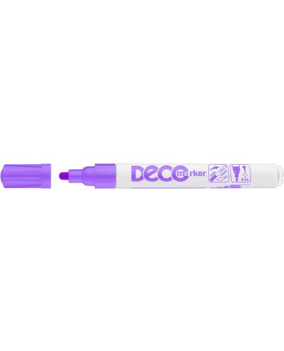 Перманентен маркер Ico Deco - объл връх, лилав - 1