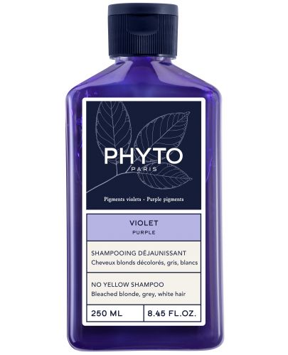 Phyto Purple Шампоан за неутрализиране на жълти нюанси, 250 ml - 1