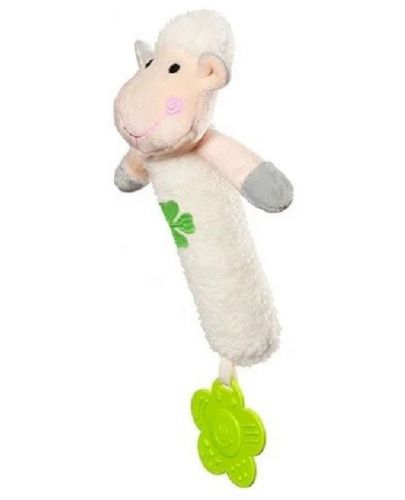 Писукаща играчка с гризалка Babyоno- Овца, бяла - 2