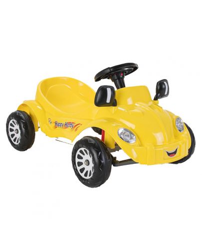 Детска кола с педали Pilsan - Happy Herby, жълта - 1