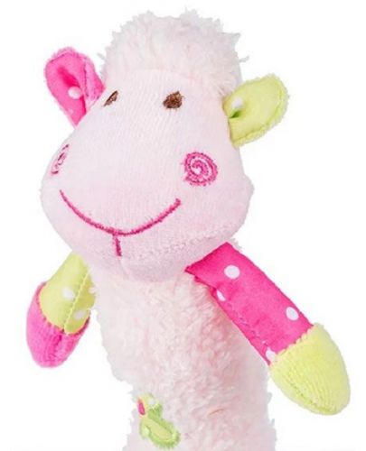 Писукаща играчка с гризалка Babyono - Овца розова - 2