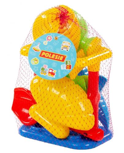 Плажен комплект Polesie Toys - Мелница, 5 части, асортимент - 4