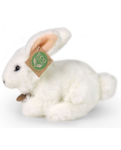 Плюшена играчка Rappa Еко приятели - Бяло зайче, 16 cm - 3