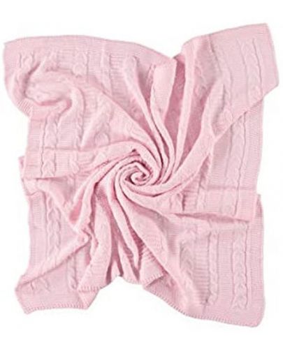 Плетена пелена Mycey - 90 х 100 cm, розова - 1