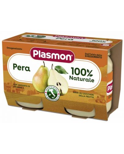 Плодово пюре Plasmon - Круша, 2 х 104 g - 1