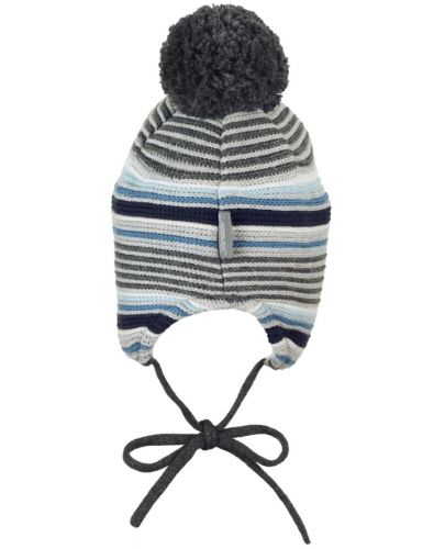 Плетена бебешка шапка Sterntaler - На райе, 49 cm, 12-18 месеца - 2
