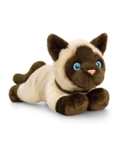 Плюшена играчка Keel Toys - Сиамска котка, 30 cm - 1