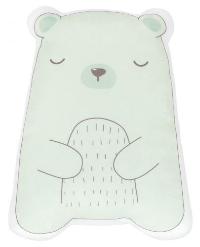Плюшена възглавница-играчка KikkaBoo - Bear with me, зелена - 1