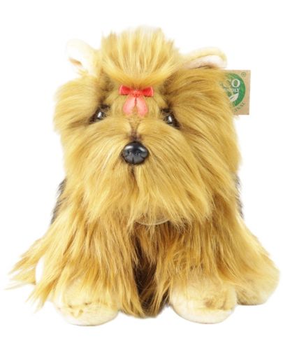 Плюшена играчка Rappa Еко приятели - Куче Йоркширски териер, седящо, 30 cm - 1