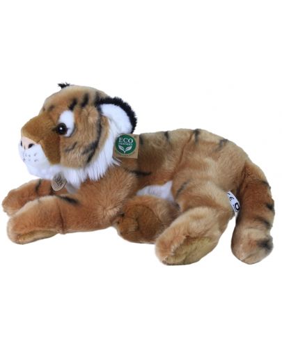 Плюшена играчка Rappa Еко приятели - Тигър, лежащ, 36 cm - 2