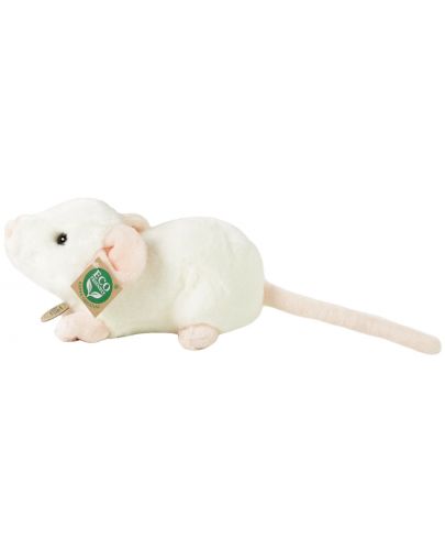 Плюшена играчка Rappa Еко приятели - Бяло мишле, стоящо, 21 cm - 3