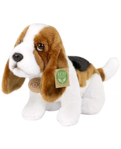 Плюшена играчка Rappa Еко приятели - Куче Басет, стоящо, 32 cm - 1