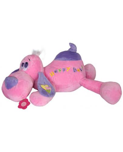 Плюшена играчка Амек Тойс - Легнало куче, розово, 53 cm - 1