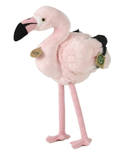 Плюшена играчка Rappa Еко приятели - Розово фламинго, 34 cm - 1