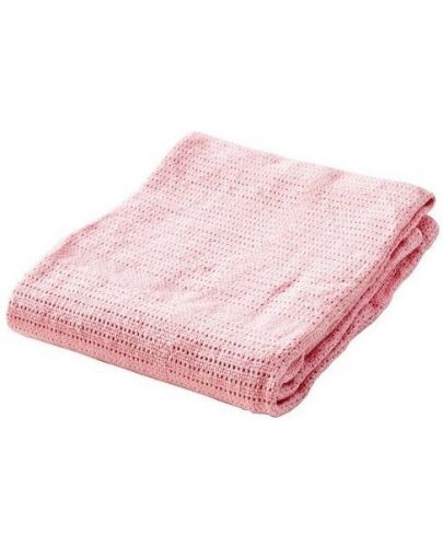 Плетено одеяло от памук Baby Dan - Dusty Rose, 75 x 100 cm - 2