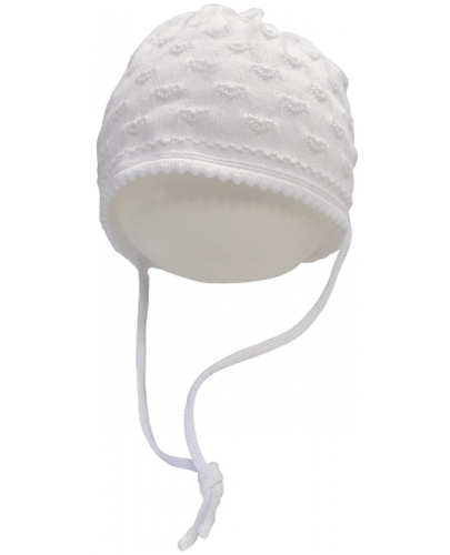 Плетене шапка Maximo - размер 35, бяла - 1
