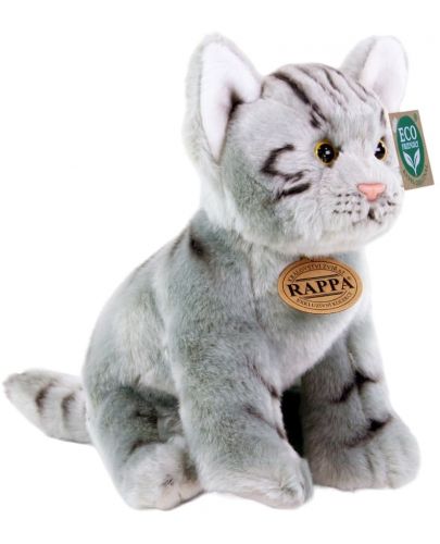 Плюшена играчка Rappa Еко приятели - Котка, седяща, 24 cm - 2