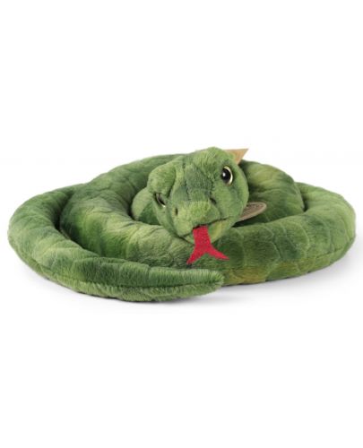 Плюшена играчка Rappa Еко приятели - Змия, 90 cm, зелена - 2