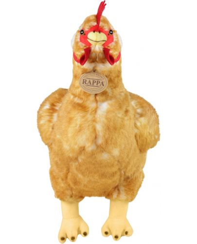 Плюшена играчка Rappa Еко приятели - Домашна кокошка с яйце, 33 cm - 2