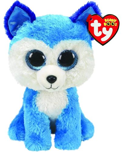 Плюшена играчка TY Toys - Хъски Prince, синьо, 15 cm - 1