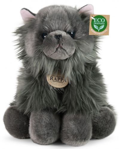 Плюшена играчка Rappa Еко приятели - Персийска дългокосместа котка, седяща, 30 cm - 2