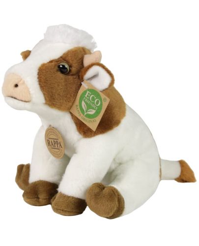 Плюшена играчка Rappa Еко приятели - Крава, седяща, 18 cm - 1