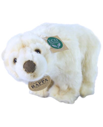 Плюшена играчка Rappa Еко приятели - Бяла мечка, стояща, 33 cm - 2