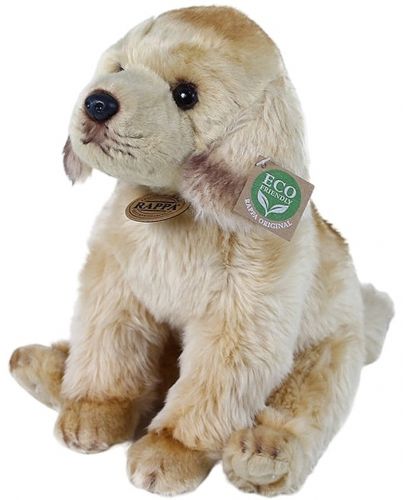 Плюшена играчка Rappa Еко приятели - Куче Лабрадор, седящо, 27 cm - 2