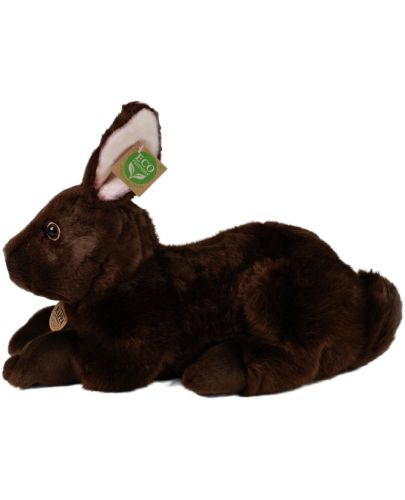 Плюшена играчка Rappa Еко приятели - Кафяво зайче, стоящо, 36 cm - 3