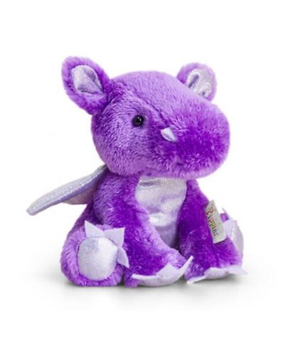 Плюшена играчка Keel Toys Pippins - Лилав дракон, 14 cm - 1