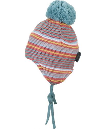 Плетена бебешка шапка Sterntaler - На райе, 51 cm, 18-24 месеца, пастел - 3