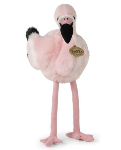 Плюшена играчка Rappa Еко приятели - Розово фламинго, 34 cm - 2