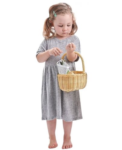 Плетена пазарска кошница Tender Leaf Toys - С продукти и цветя - 6