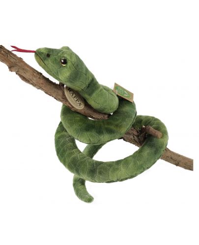 Плюшена играчка Rappa Еко приятели - Змия, 90 cm, зелена - 4