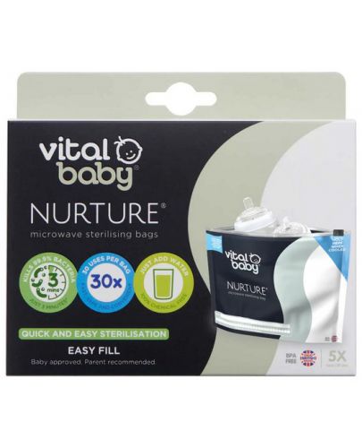 Пликчета за микровълнова стерилизация Vital Baby - 5 броя - 3