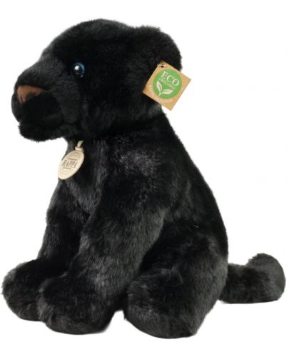 Плюшена играчка Rappa Еко приятели - Пантера, седяща, 30 cm - 2