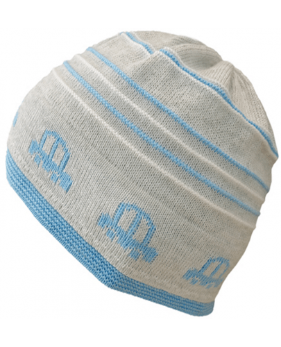 Плетена шапка Maximo - Синьо/сива - 1