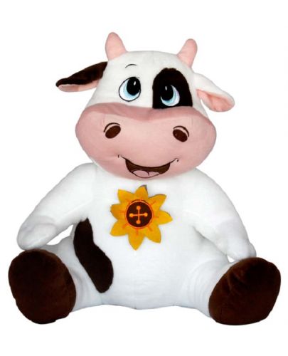 Плюшена играчка Амек Тойс - Крава с цвете, 48 сm - 1