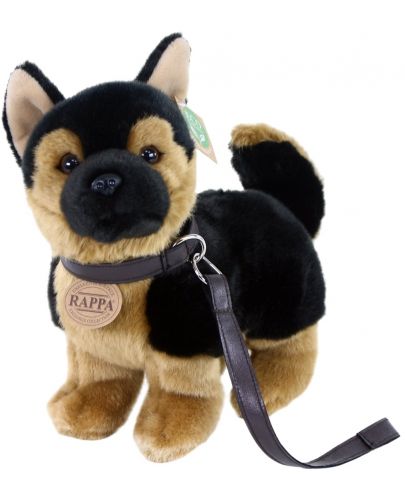Плюшена играчка Rappa Еко приятели - Куче Немска овчарка с каишка, стоящо, 23 cm - 1