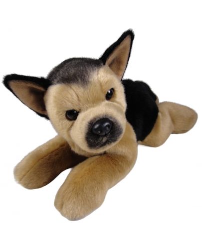 Плюшена играчка Rappa Еко приятели - Немска овчарка, лежаща, 30 cm - 1