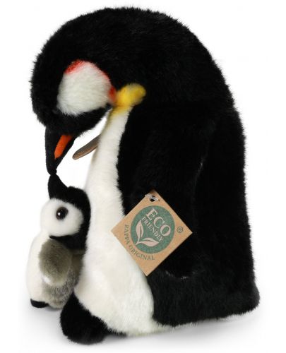 Плюшена играчка Rappa Еко приятели -  Пингвин с бебе, 22 cm - 4