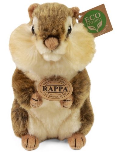 Плюшена играчка Rappa Еко приятели - Катерица Бурундук, седяща, 20 cm - 2