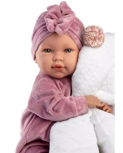 Плачеща кукла-бебе Llorens - Abril с възглавничка, 42 cm - 4