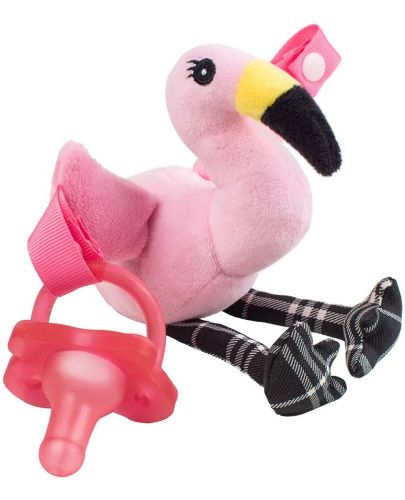 Залъгалка с плюшена играчка Dr. Brown's - Фламинго  - 1