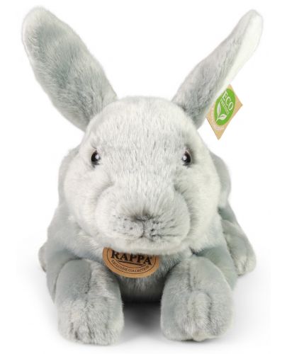 Плюшена играчка Rappa Еко приятели - Сиво зайче, 33 cm - 3