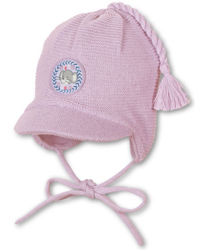 Плетена зимна шапка Sterntaler - 45 сm, 6-9 месеца, розова - 1