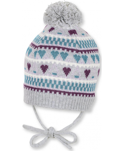 Плетена шапка с пискюл Sterntaler - 49 cm, 12-18 месеца - 1